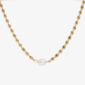 18K Gold Plated Pearl Necklace